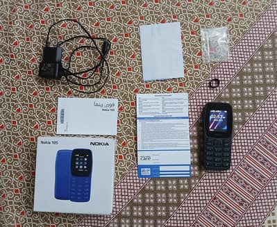 Nokia 105, Black Color, Dual Sim, PTA approved, Never Opened/Repaired