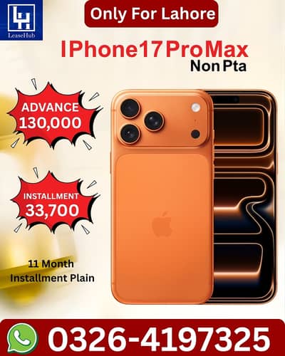 Apple iPhone 17 Pro Max Non Pta JV On Easy Installment ( Lahore only