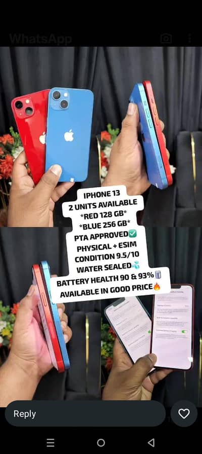 I phone 13 Pta Approval available 02 units