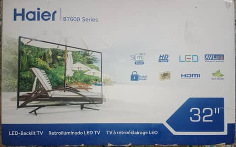 Haier 32 inch LED,Box Packed, Perfect Condition with Accessories