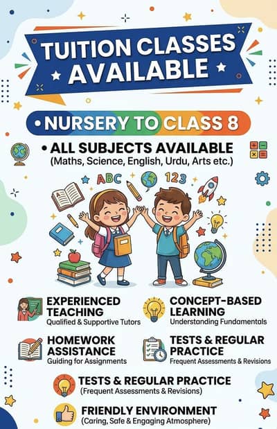 Tution service (nursery to class 8)
