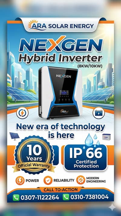 NEXGEN Hybrid Inverter | Latest Tech | 10-Year Warranty | IP66
