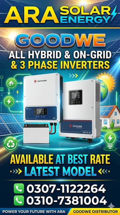 GoodWe Hybrid, On-Grid & 3-Phase Inverters | Latest Model | Best Rates