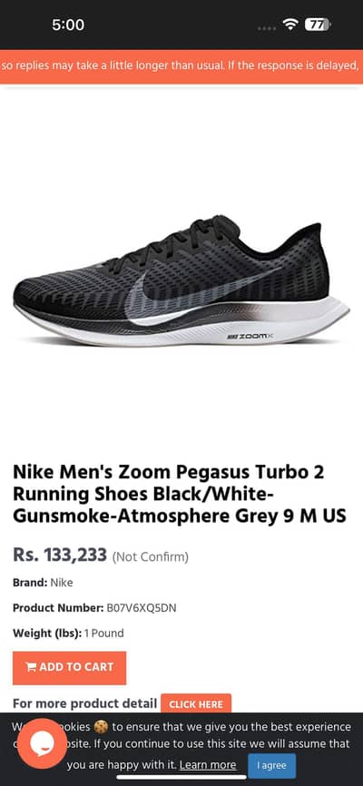 nikee  orignal shoes market price 1 lakh above 