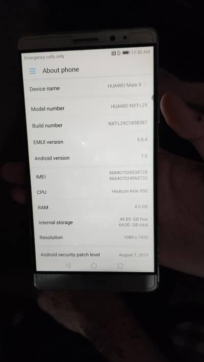 Huawei Mate 8 good condition for sale