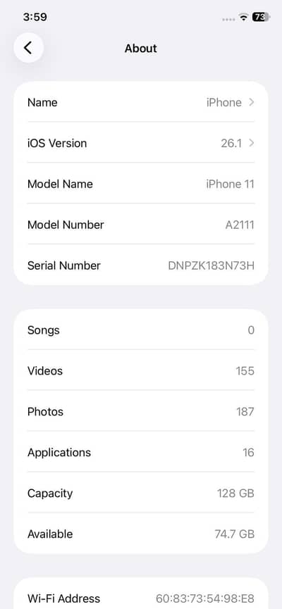 I phone 11 jv 128 Gb