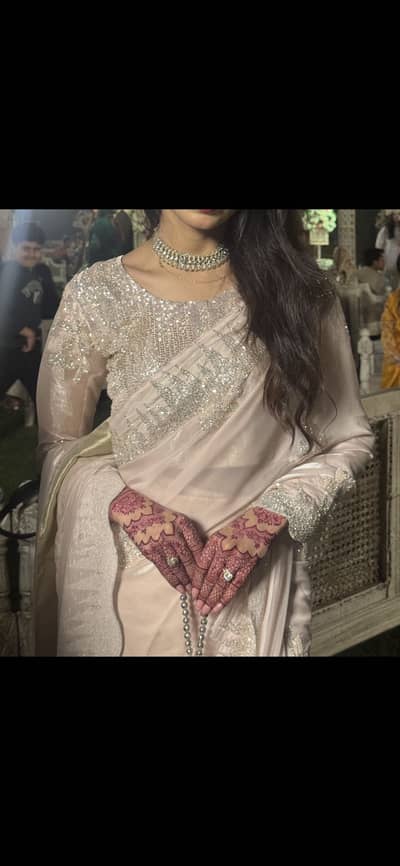 Fully embroidered saree