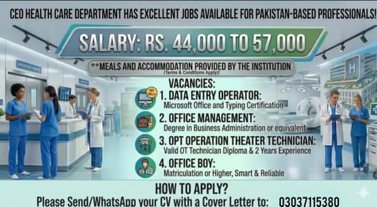 Job Opportunity - Apply Now / Send CV/Whatsapp