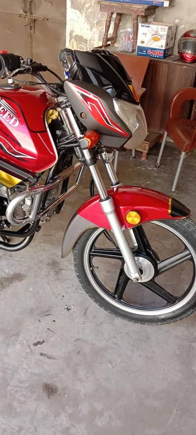 high speed 100 cc self start alloy rim model 2019 good condition