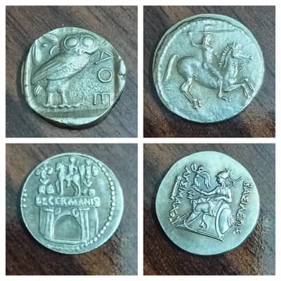 SET OF (4) INDO GREEK ANTIQUE COINS | ANCIENT COINS | OLD & RARE COINS