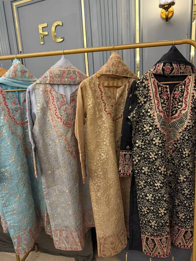 _Aneela's Organza Heavy Embroidered Stiched 3 Pieces_ 