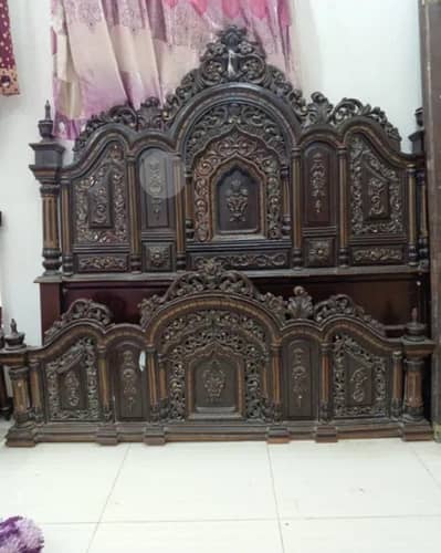 Pure Wooden Haveli Bed