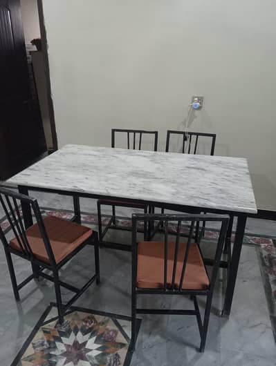 Marble-Edge Urban Dining Set