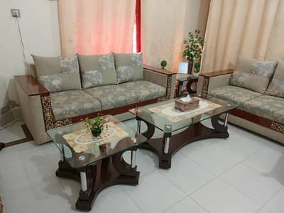 executive class 6 seter sofa set plus table set
