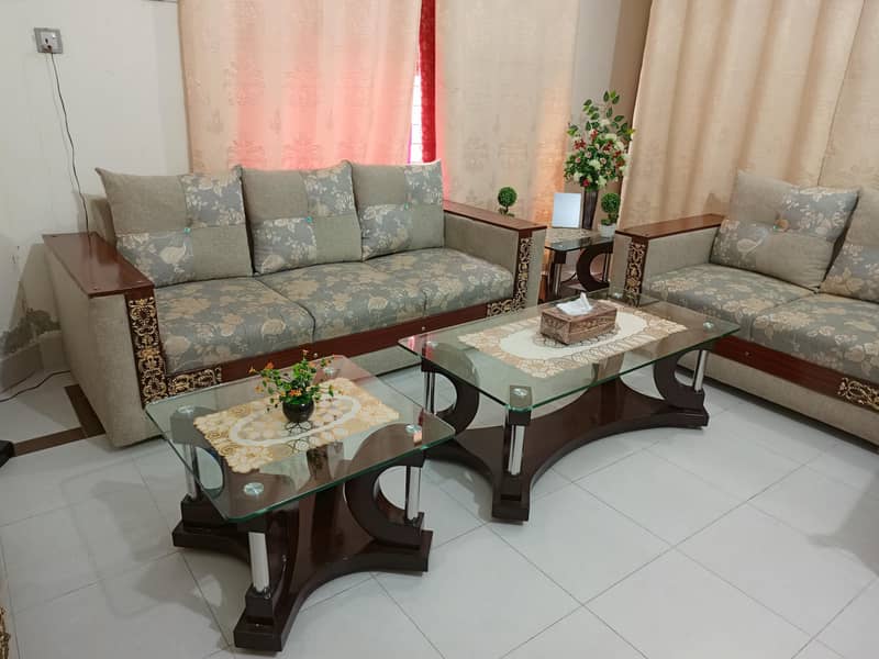 executive class 6 seter sofa set plus table set 0