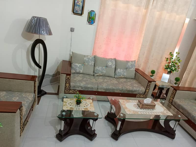 executive class 6 seter sofa set plus table set 2