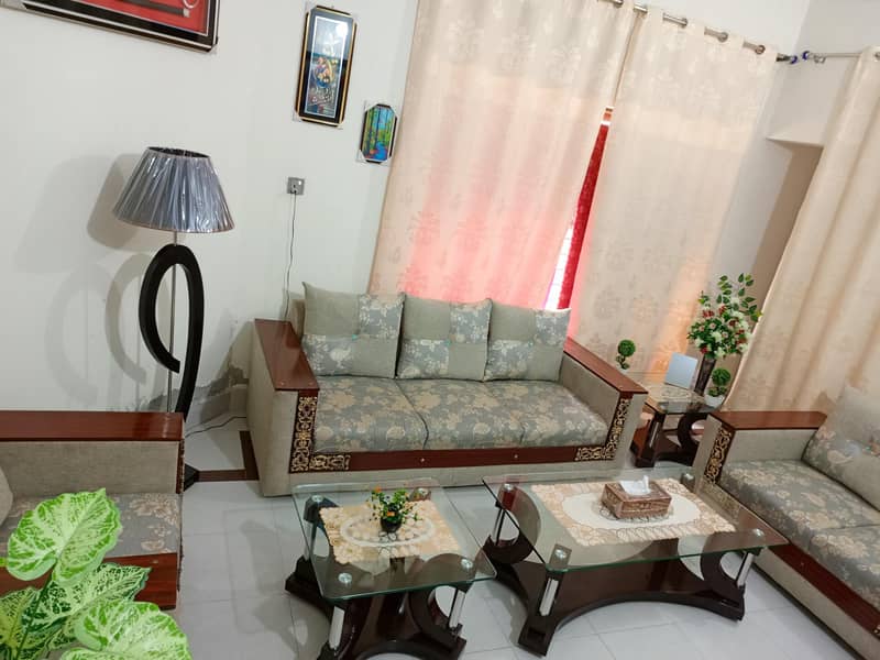 executive class 6 seter sofa set plus table set 5