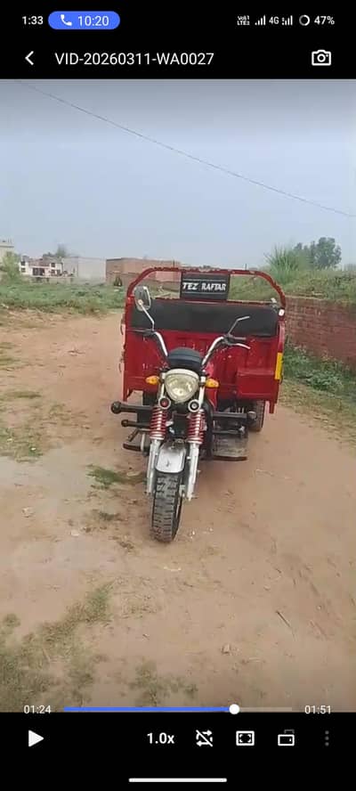 loader rickshaw tez raftar 150cc very good condition location Gujrat