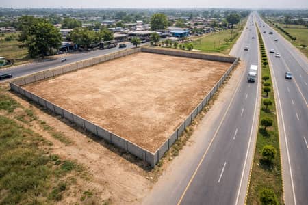 2 Kanal Commercial Plot for Rent in Main Raiwind Road for Petrol Pump Workshops, car Showroom and Circket Ground & Other Commercial Actrivities