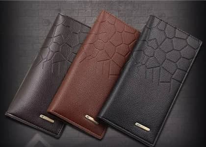 Men's Leather Wallet Half-Crocodile Multicolor