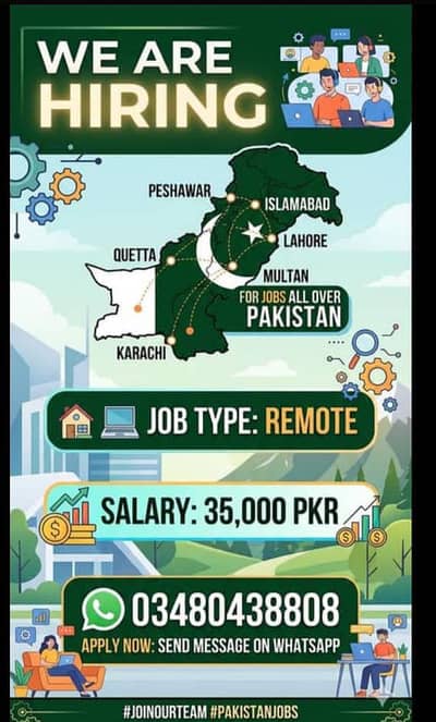 Remote Job 923480438808watsapp
