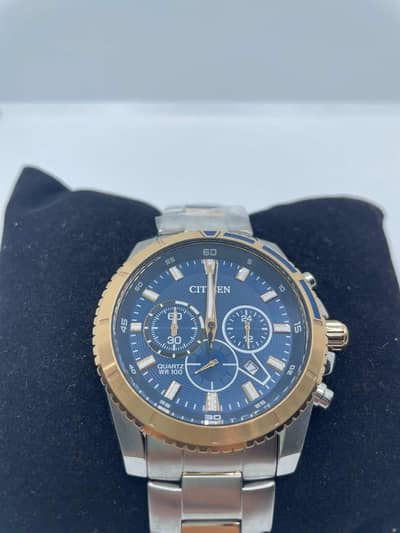 Citizen Two-Tone Stainless Steel Blue Dial Quartz Chronograph Watch