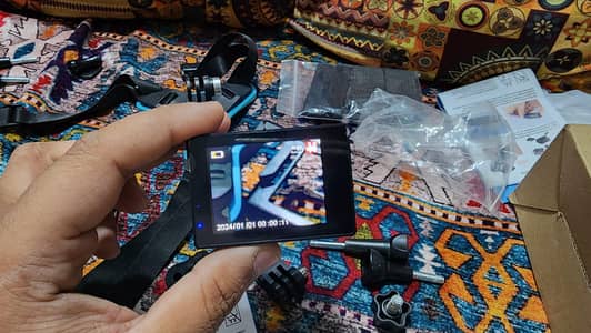 HD Action camera with complete moto vlogging kit