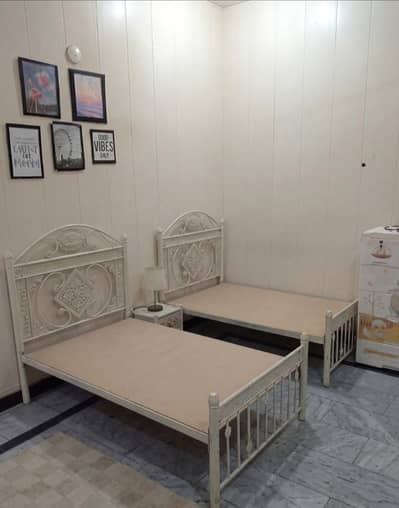 Pair of Ornate Iron Beds