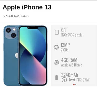 iPhone 13 Non PTA 128 GB Official Warranty