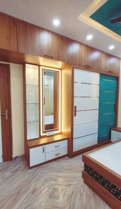 kitchen cabinet and Granite marbles