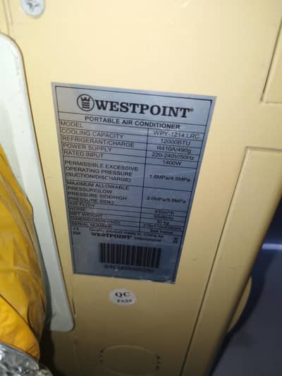 west point 1 ton portable air conditioner
