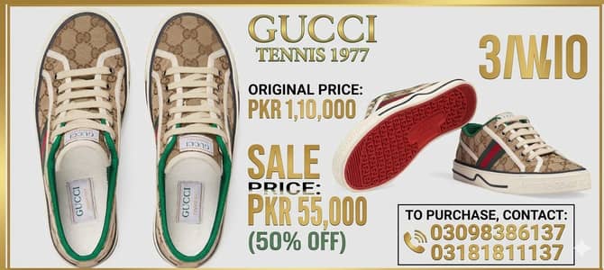 Gucci Men's Tennis 1977 high top sneaker | orignal  Gucci shoes