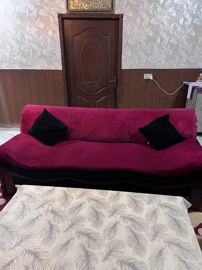 a sofa set with table 2