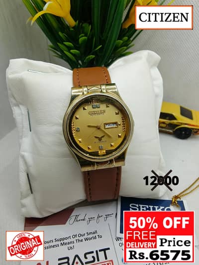 Seiko 5 Citizen Orient Automatic Pre-Owned watch Japan 03161737353