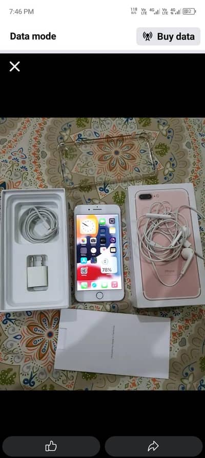 Apple Iphone 7 Plus 128 GB Memory WhatsApp number 03468556940