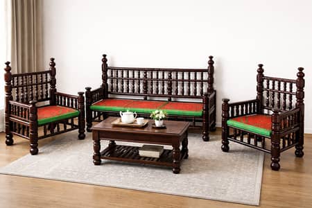 Traditional Sofa Set (3+2+1+1) with table