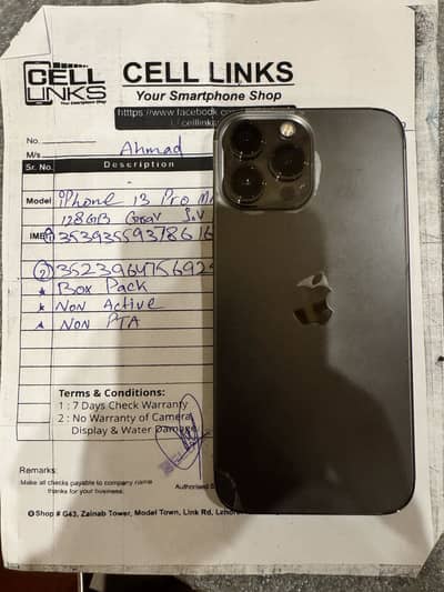 iphone 13 pro max jv 128gb graphite