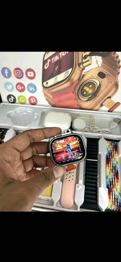 SIM WORKING SMART WATCH FREE AIRPODS