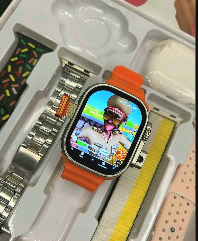 SIM WORKING SMART WATCH + FREE AIRPODS 1