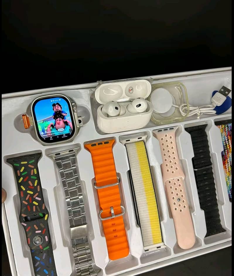 SIM WORKING SMART WATCH + FREE AIRPODS 3