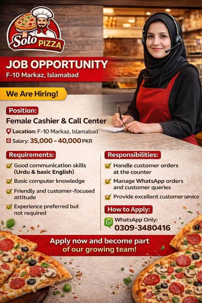 Cashier & call center