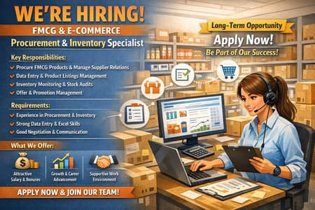 Procurement & Data Entry Specialist (FMCG & E-commerce)