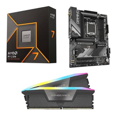 Ryzen 7 9700X +B650 Gaming X AX+32GB DDR5 6000 | Computer Build Bundle
