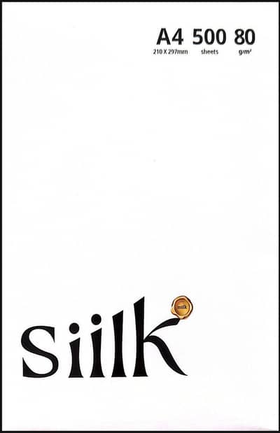 Silk A4 paper 80grm 500sheets per rim containers