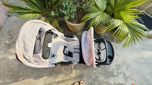 Kids double stroller, with strong material bought from UAE