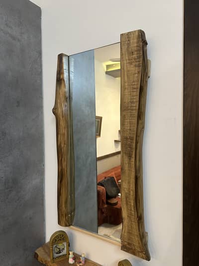 Wooden mirror