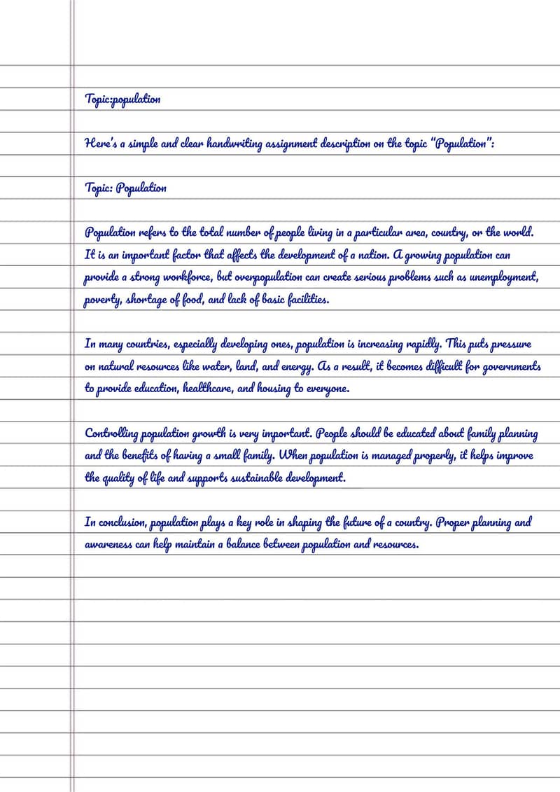 Hand writing assignment 1