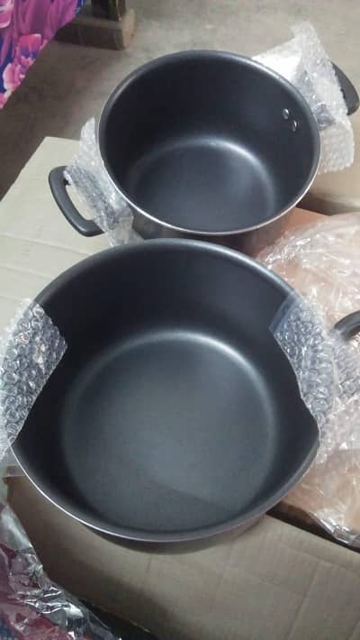 nonstick karahi large pateeli and medium pateeli