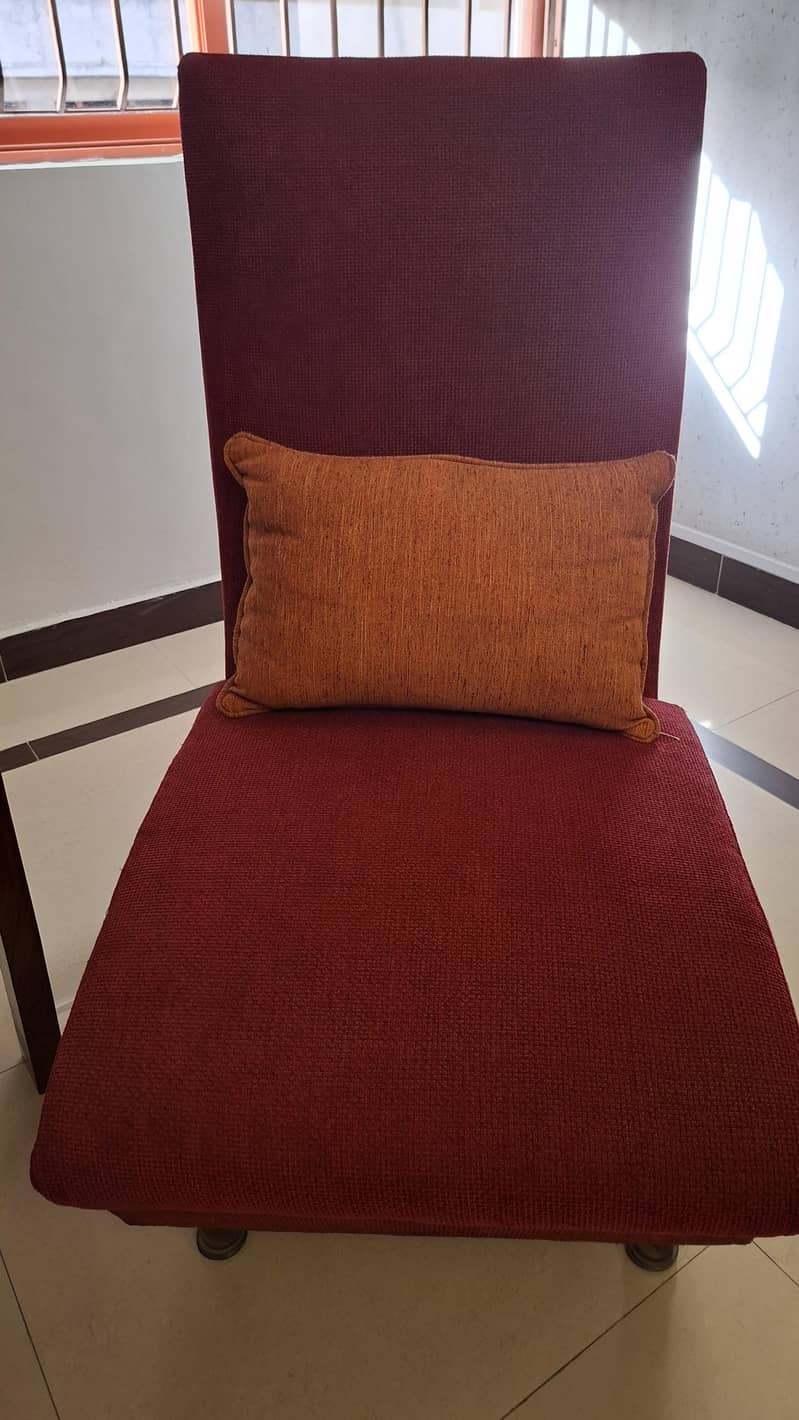 2 one Seater Sofas Maroon 2