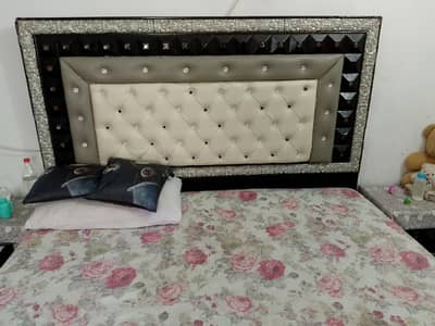 king size bed with double spring mattress
